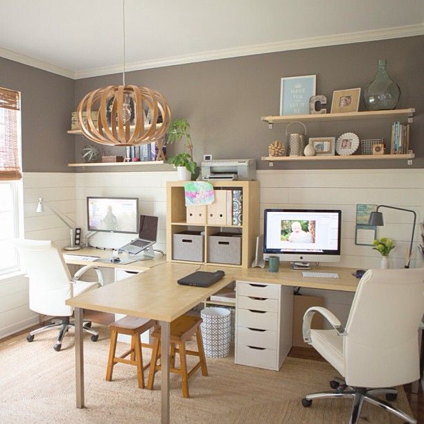 45+ Real Shared Home Office Setups (Both Smart and Stylish)
