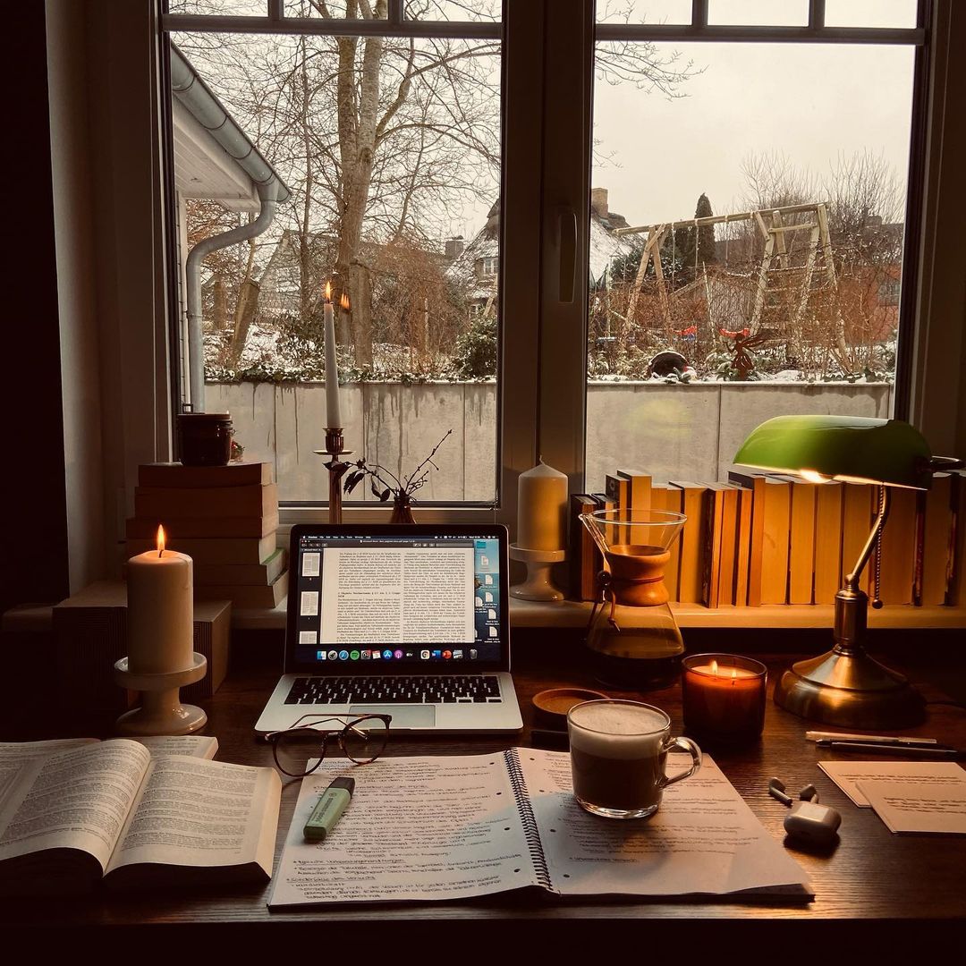Cosy Study with me Setup in Nordfriesland, Germany