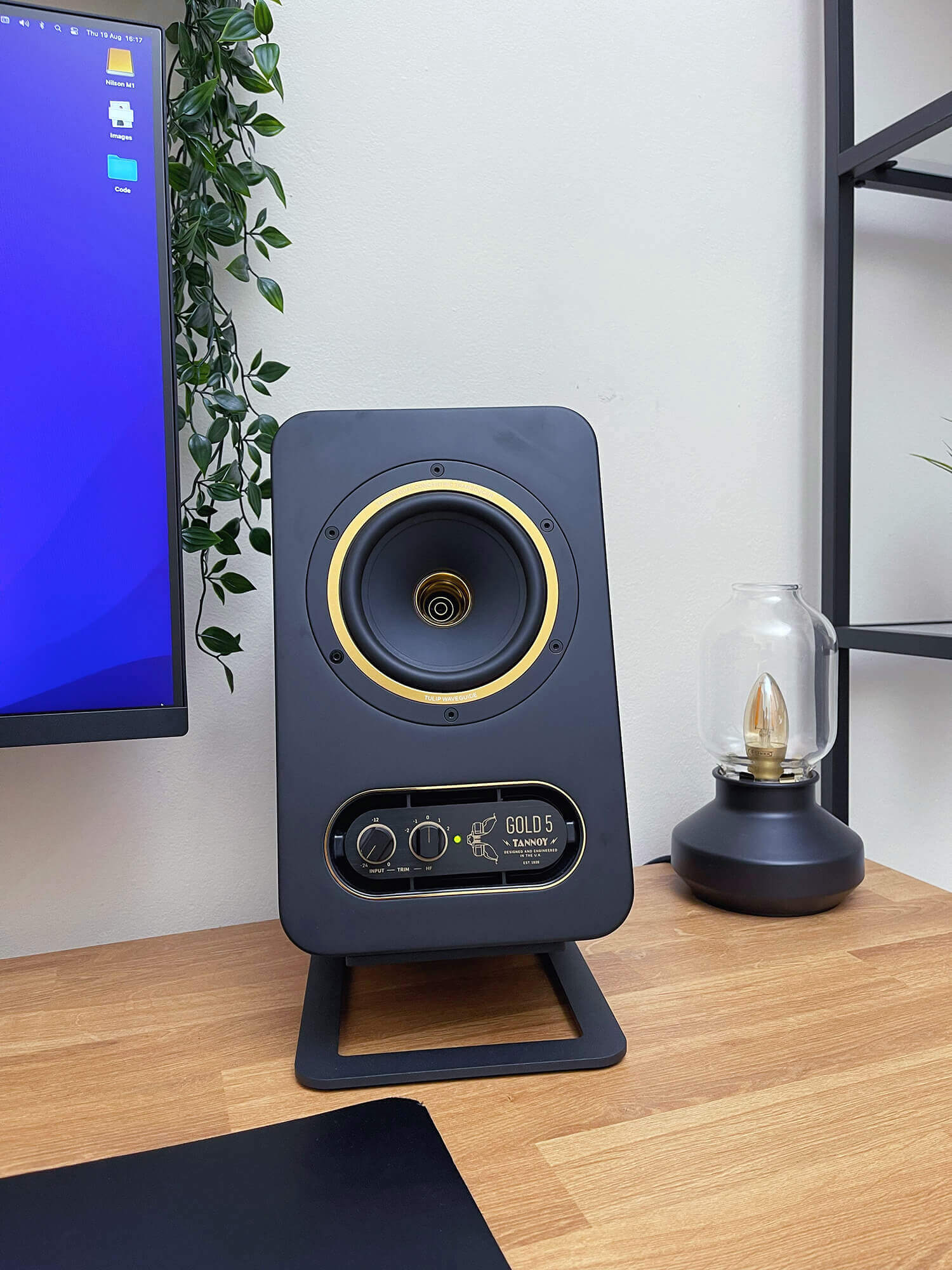 Tannoy Gold 5 speakers features front panel controls for volume and tweeter level