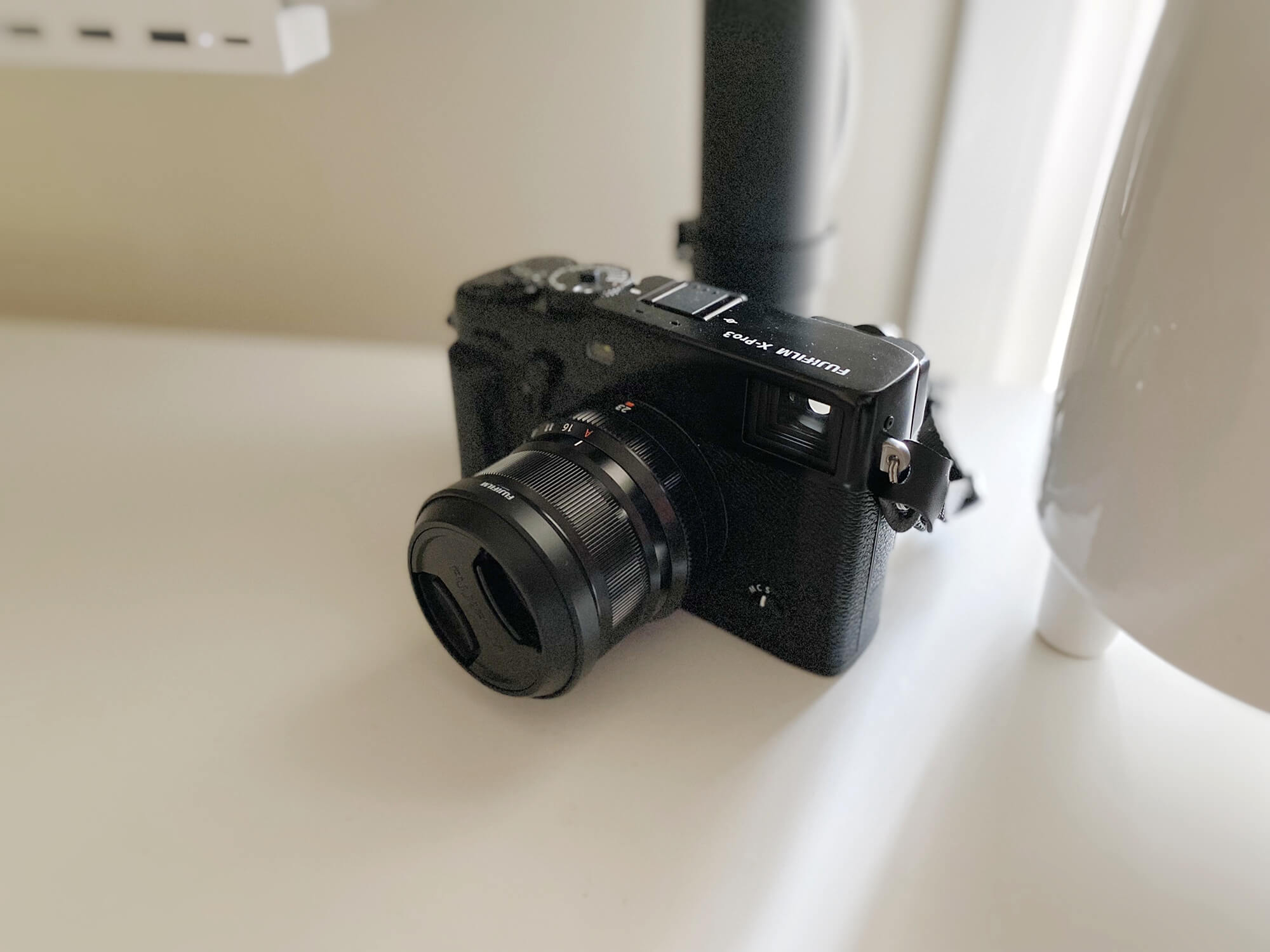 A Fujifilm X Pro 3 camera