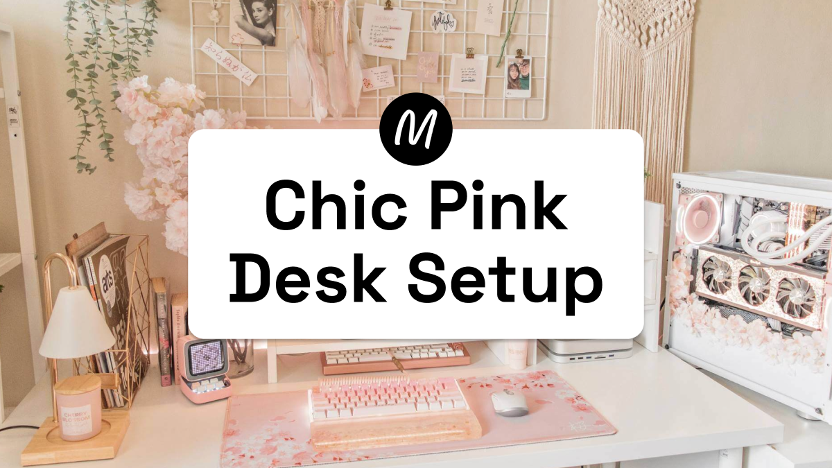 Chic Pink Desk Setup by Kei in the Philippines