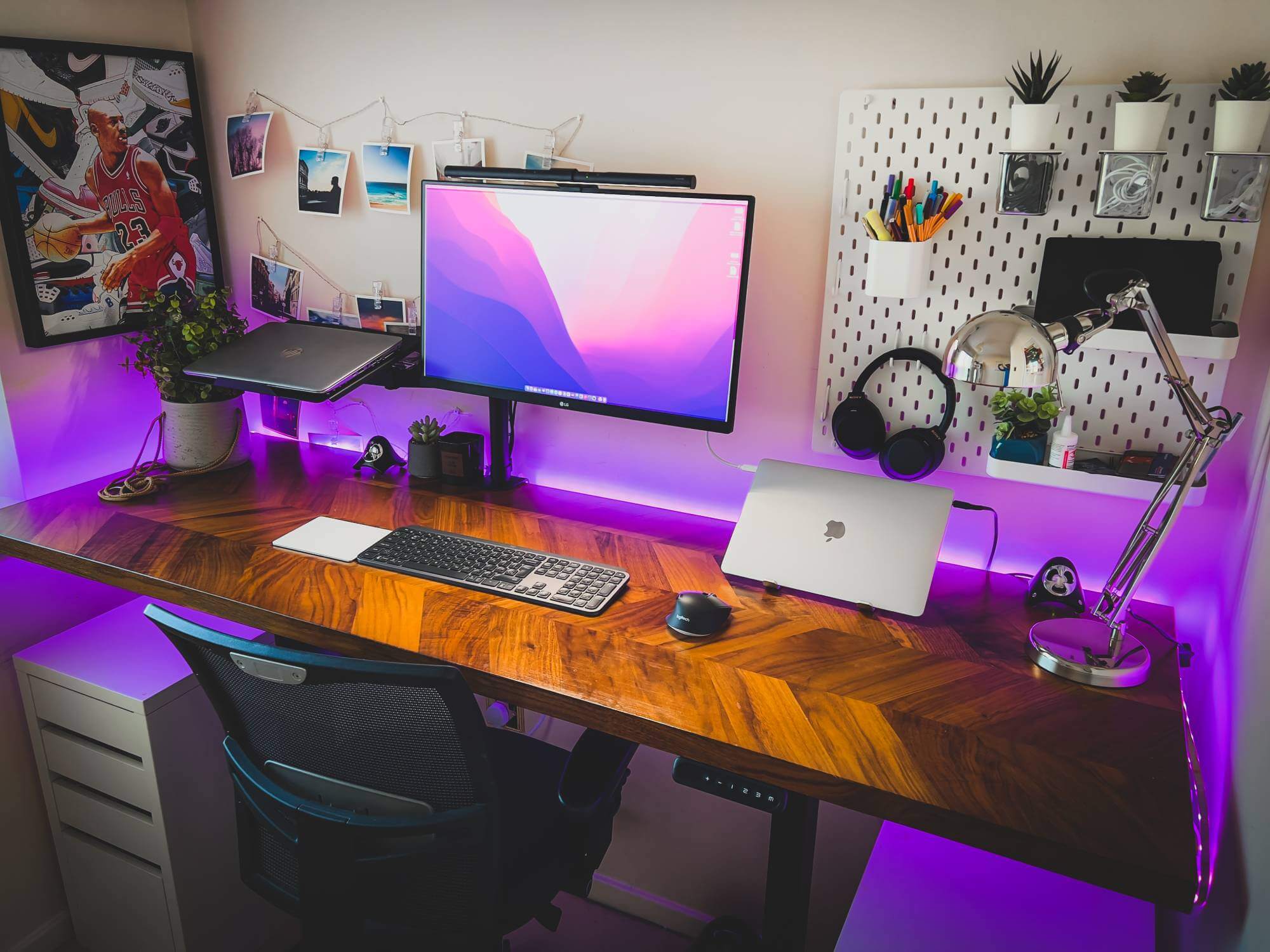 A productive workspace with an IKEA Barkaboda kitchen countertop