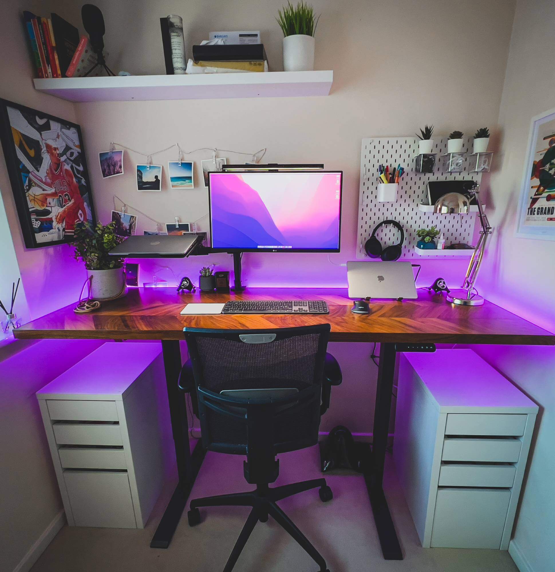 A productive workspace with an IKEA Barkaboda kitchen countertop