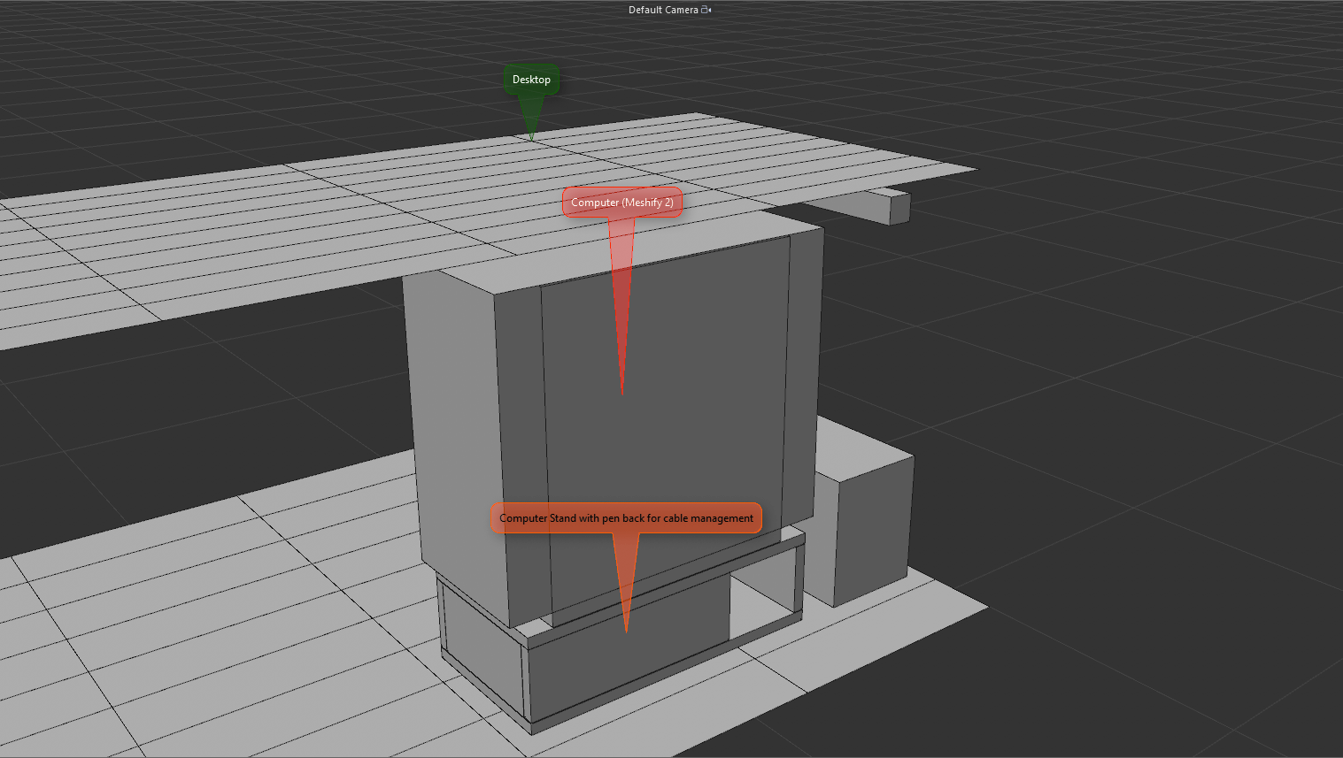 3D plan of a cable management system