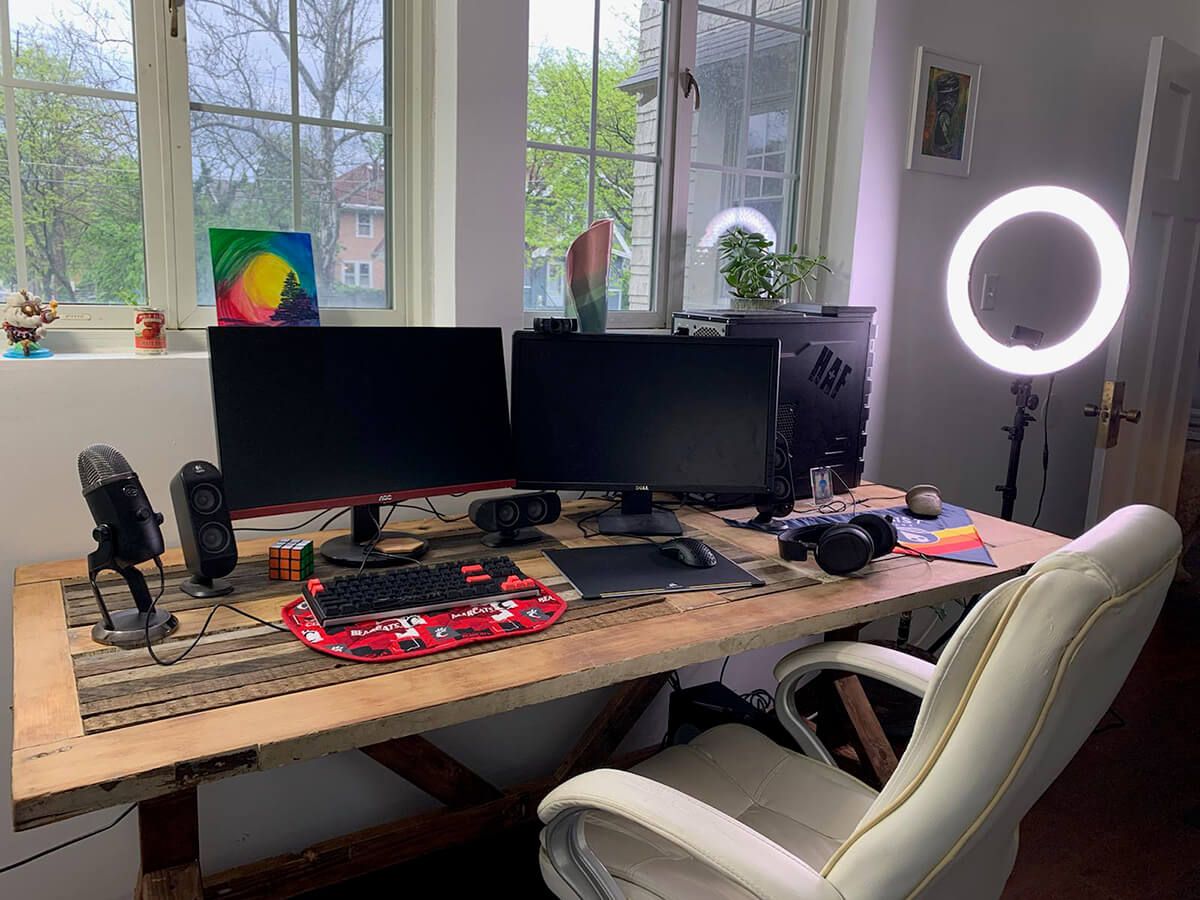 DIY door desk setup