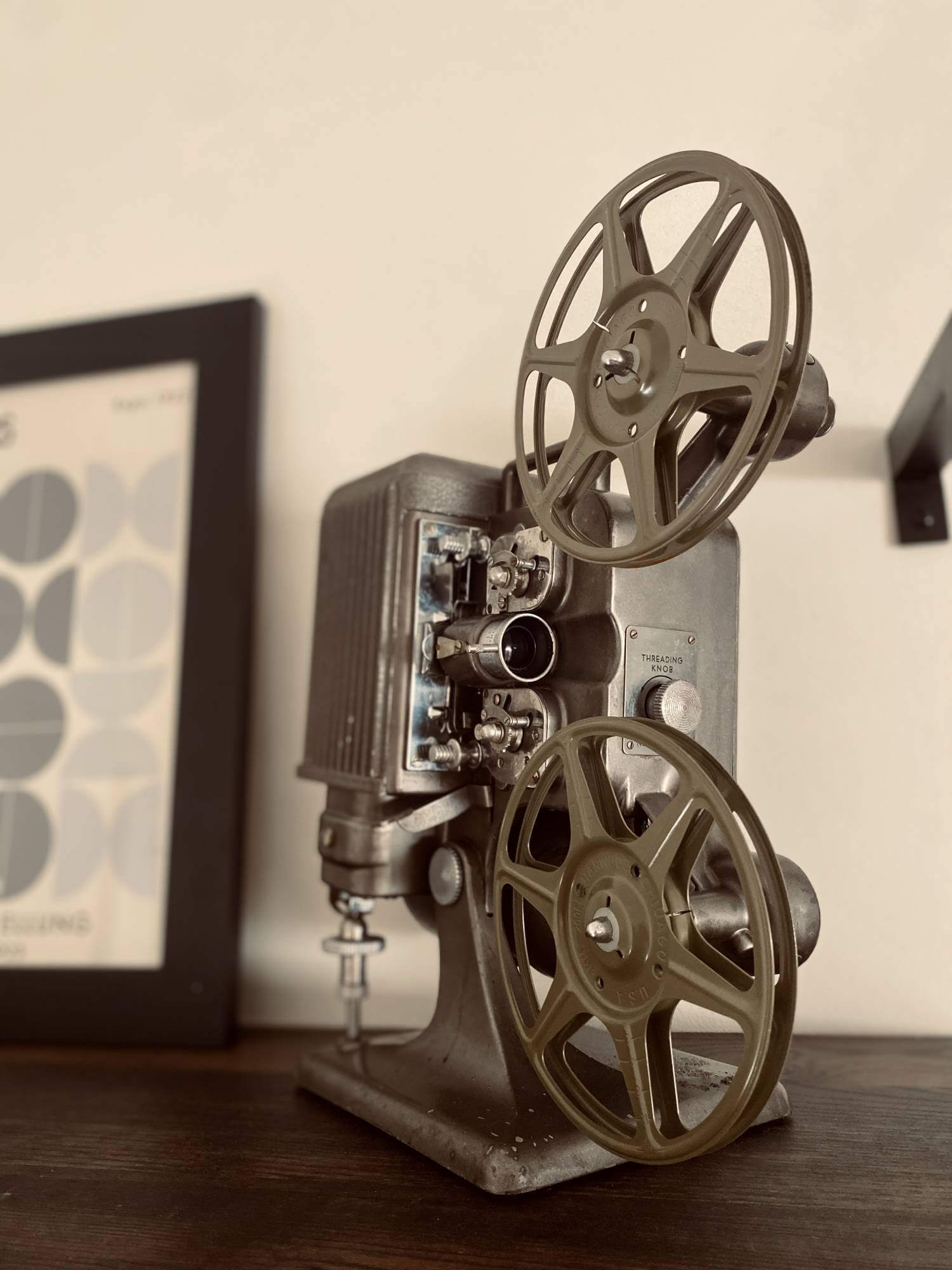 The vintage movie projector