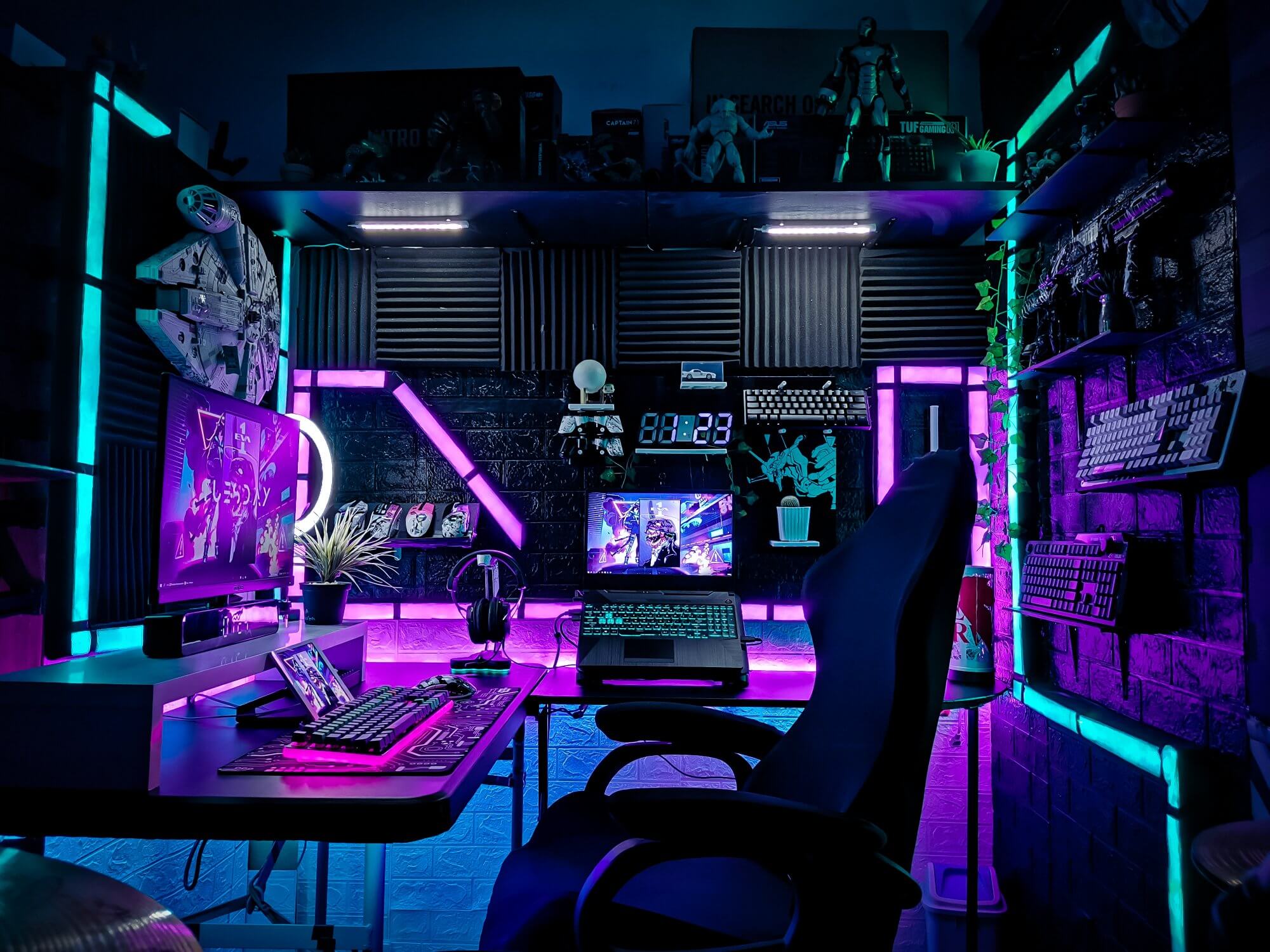 A real-life cyberpunk desk setup in the Philippines