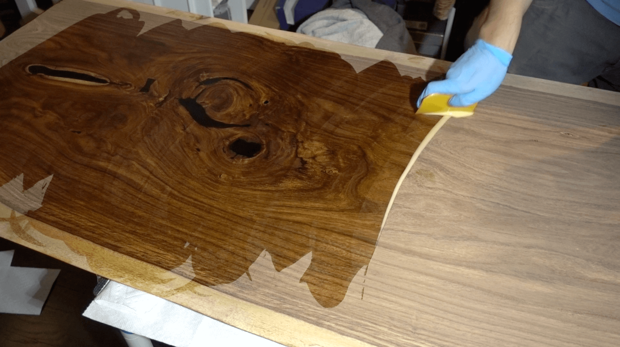 A single slab of savaged India Rosewood from Florida