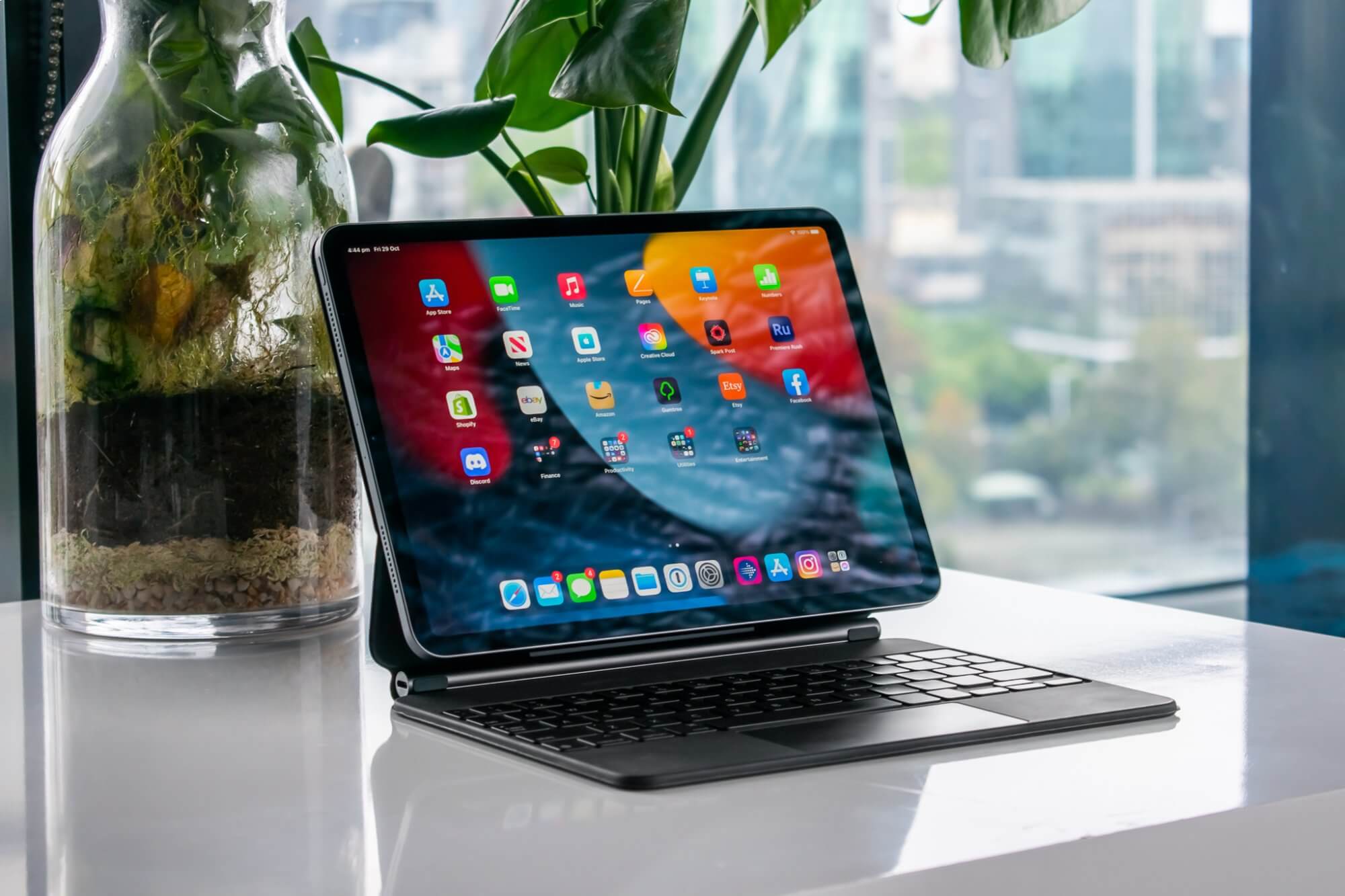 An iPad Pro 11″ with the Magic Keyboard and an Apple Pencil