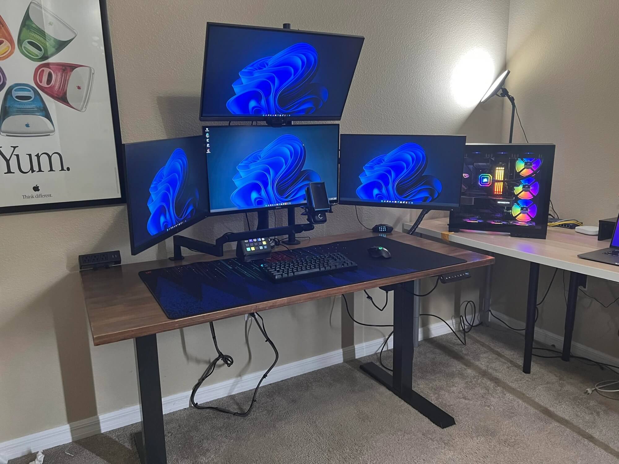 A VIVO Desk E151EB frame with an IKEA Gerton tabletop