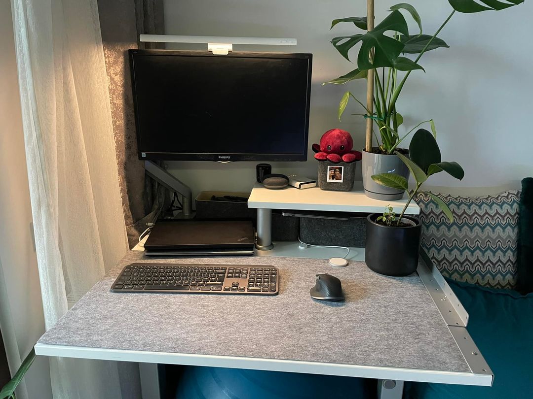 Standing Desk for Working from Home in a Small Space - The Inspired Room