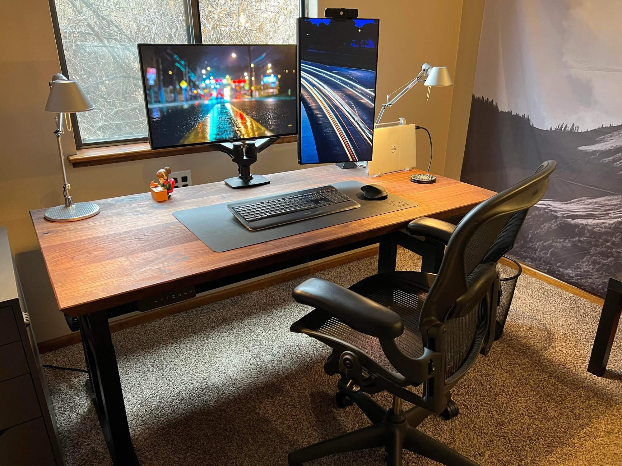 Deskhaus Apex Pro Max with a custom walnut countertop