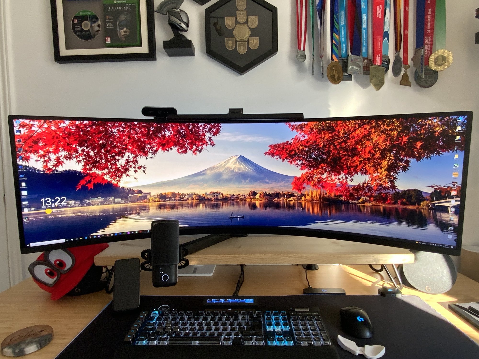 The Samsung G9 Odyssey wide-monitor