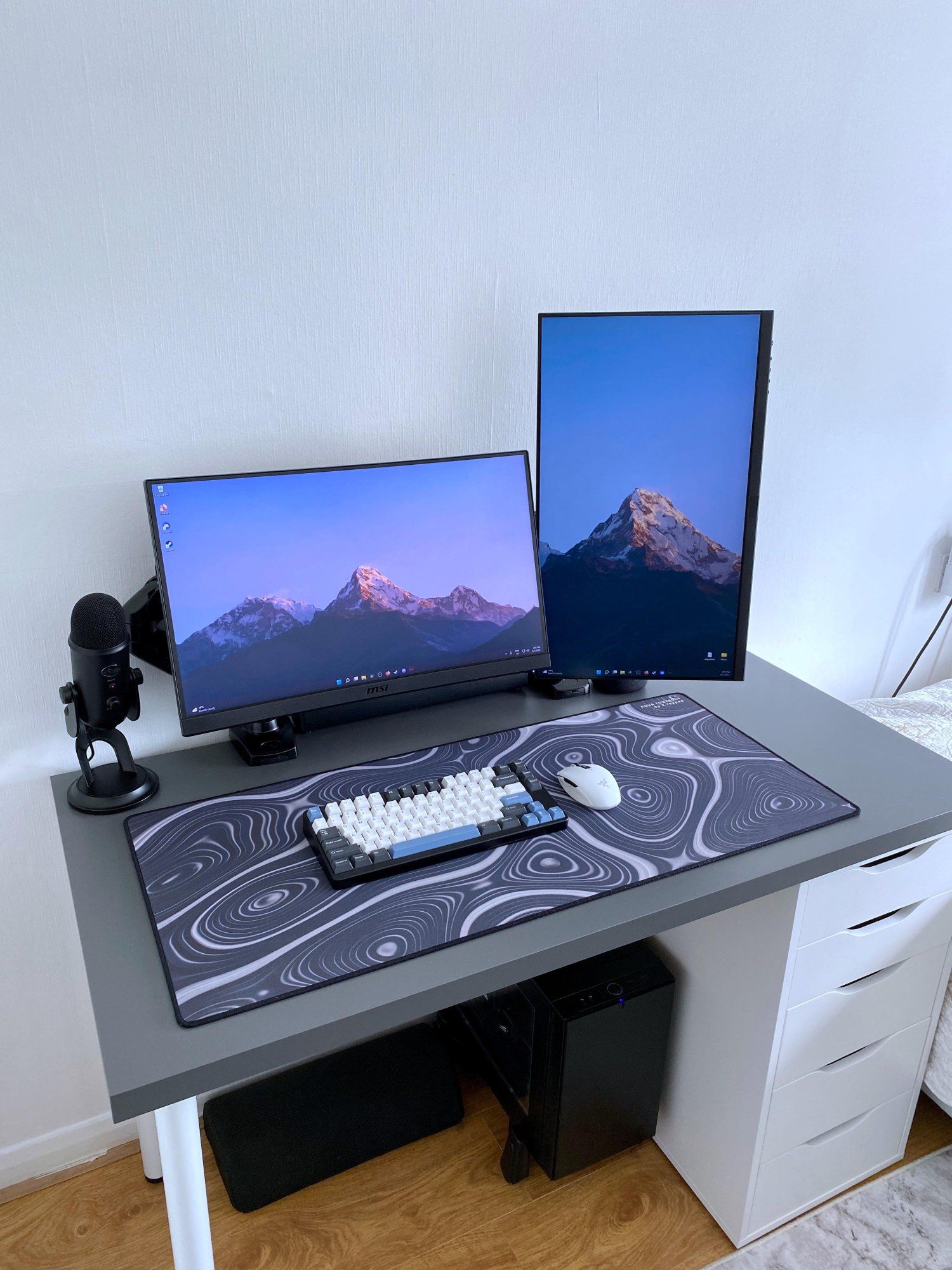 IKEA desk setup for a small space