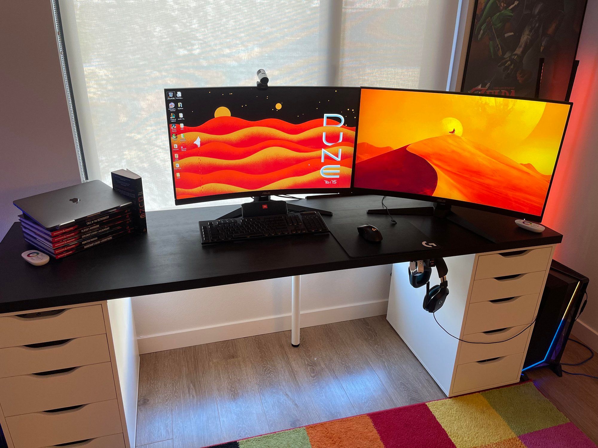 IKEA ALEX long desk setup