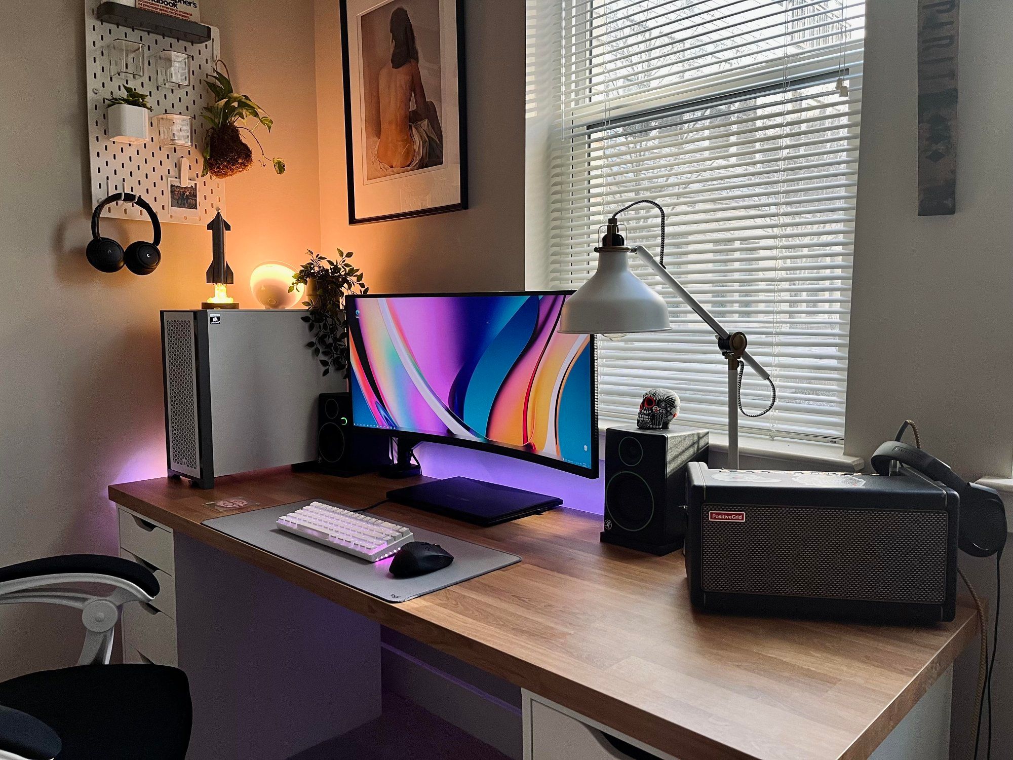 Budget ALEX drawers home office desk setup with SÄLJAN tabletop