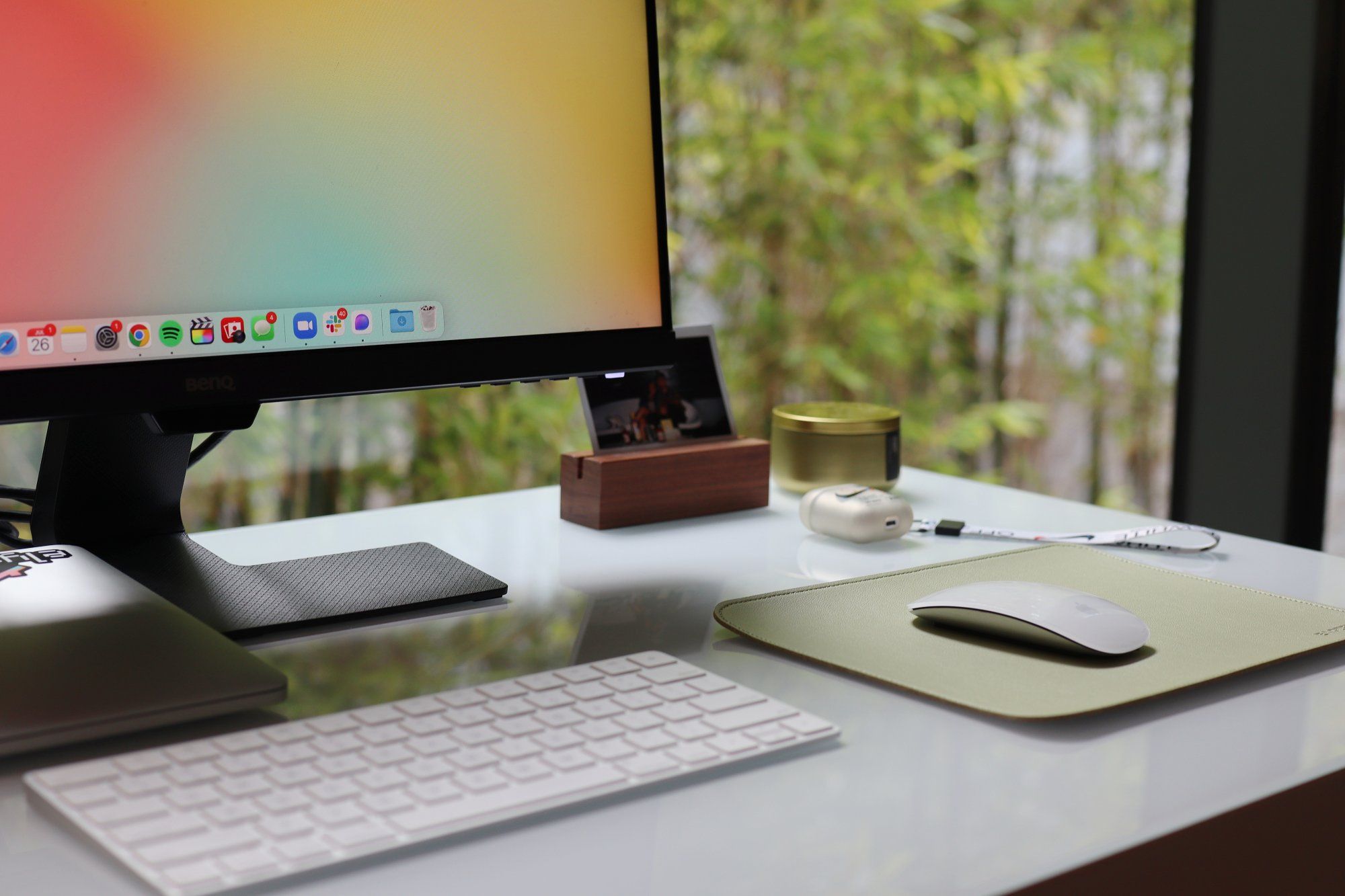 An Apple Keyboard and Magic Mouse