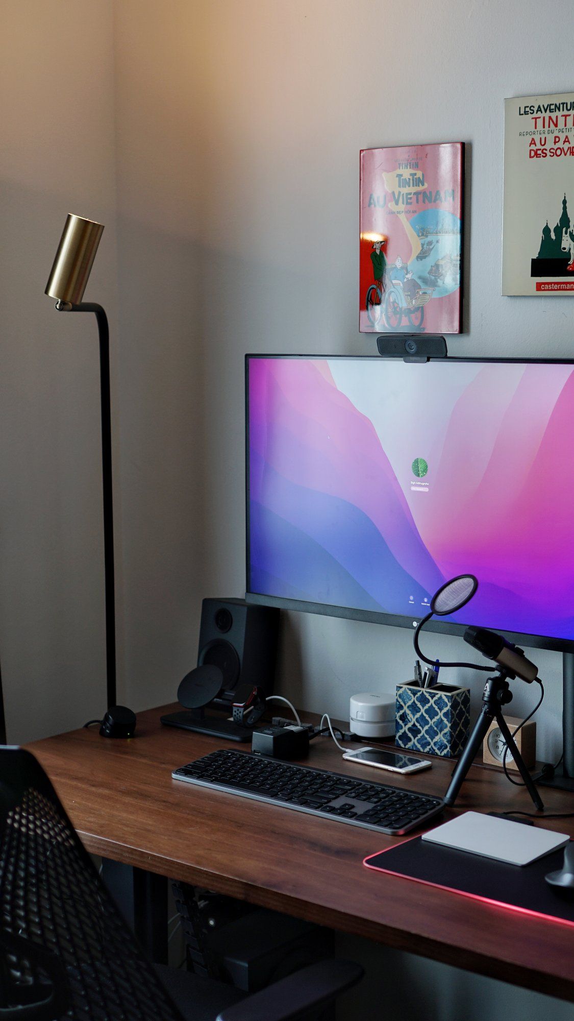 A WFH desk setup of a product designer in Singapore