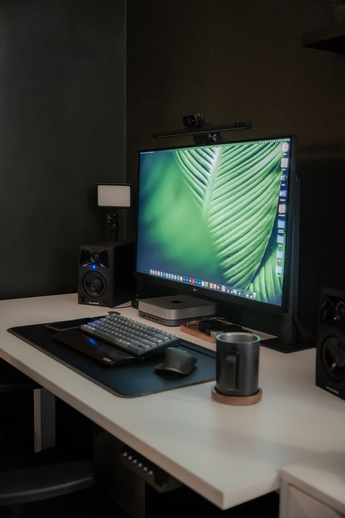 The minimalist workspace designed by an architect