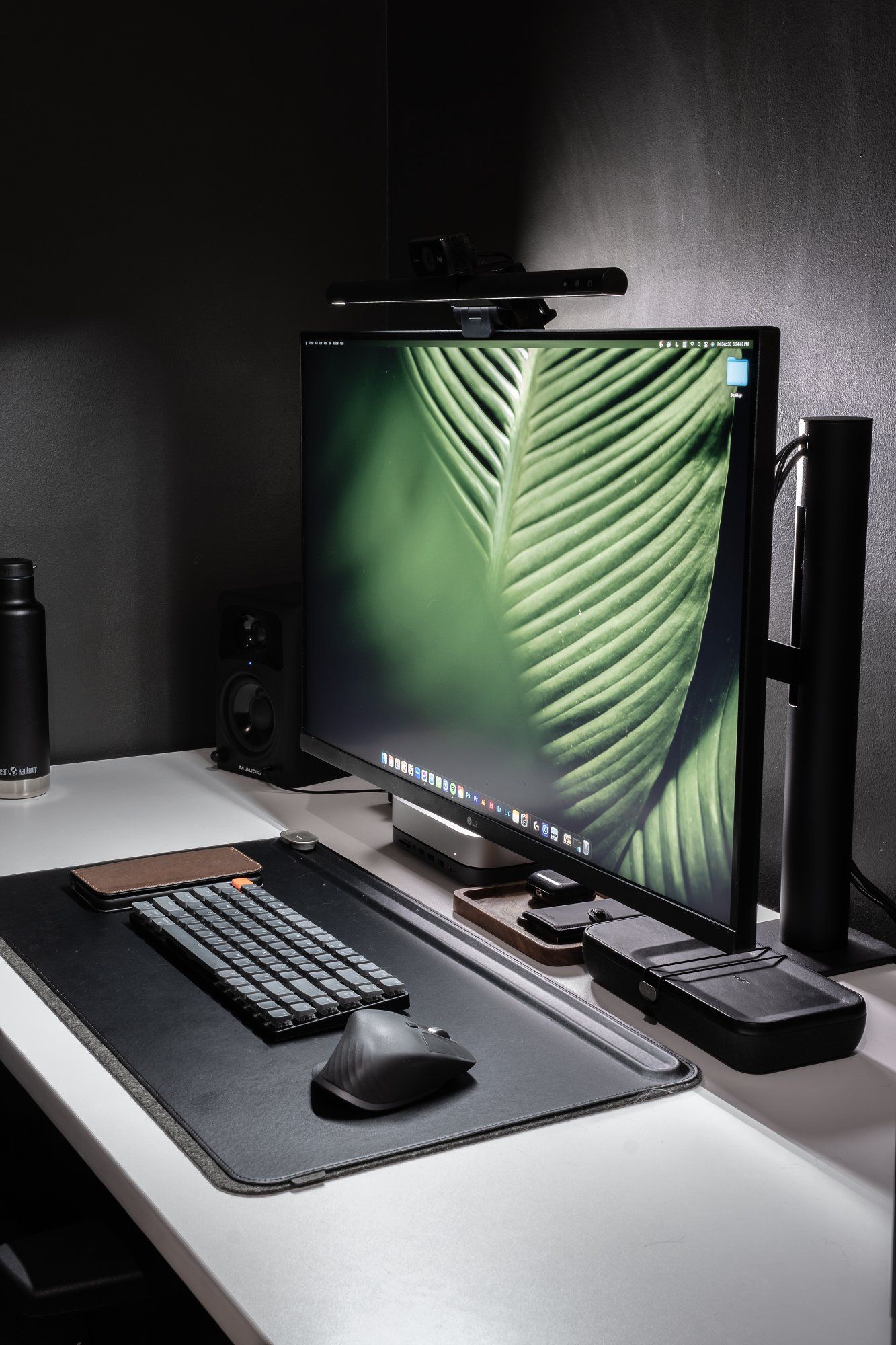 A dark minimal IKEA desk setup in the Philippines