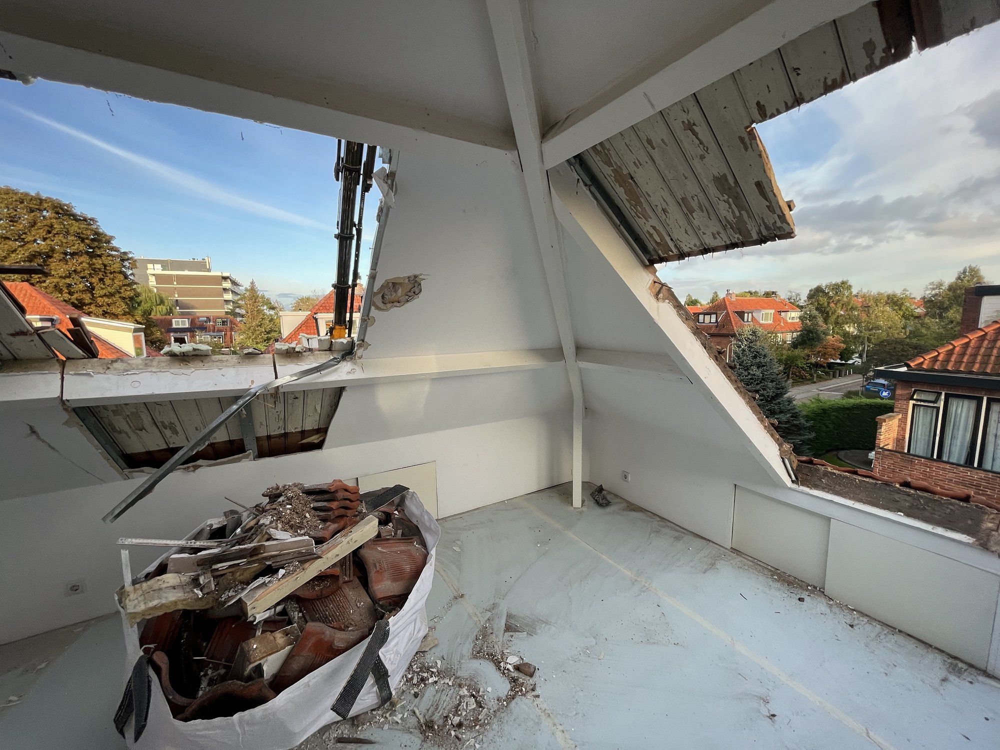 During the attic renovation in the Netherlands
