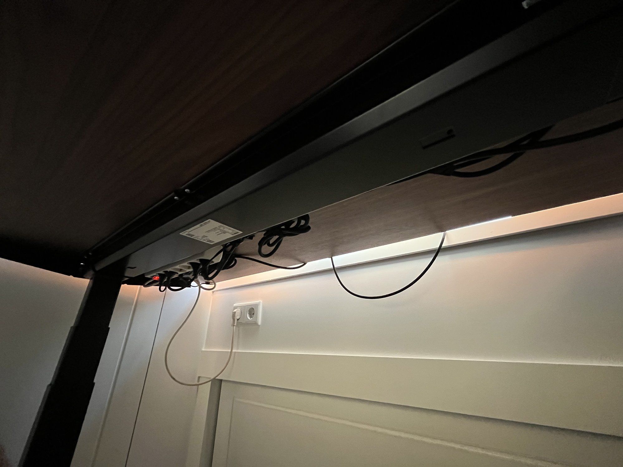 Under-desk cable management