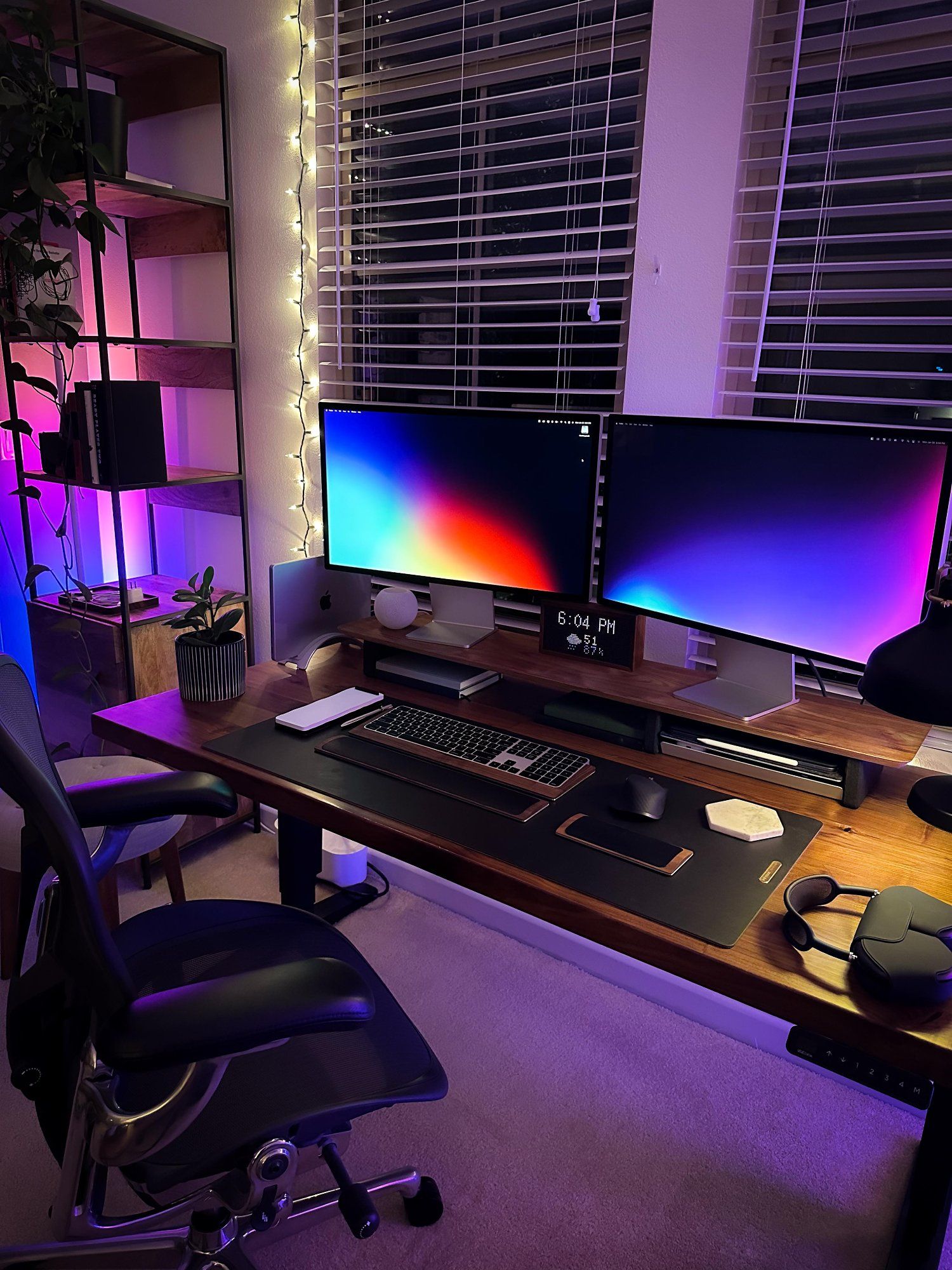 A well-organised home workspace of a producer and freelance software developer