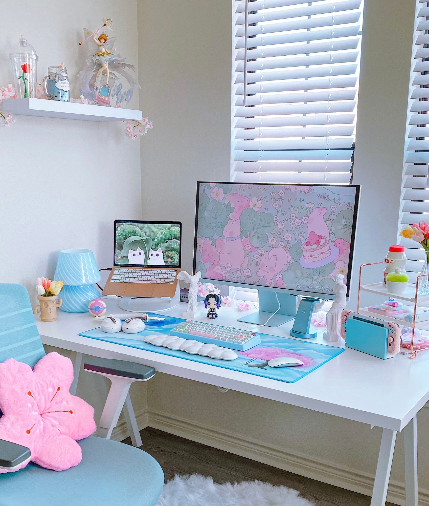 Dreamy Blue Gaming Room