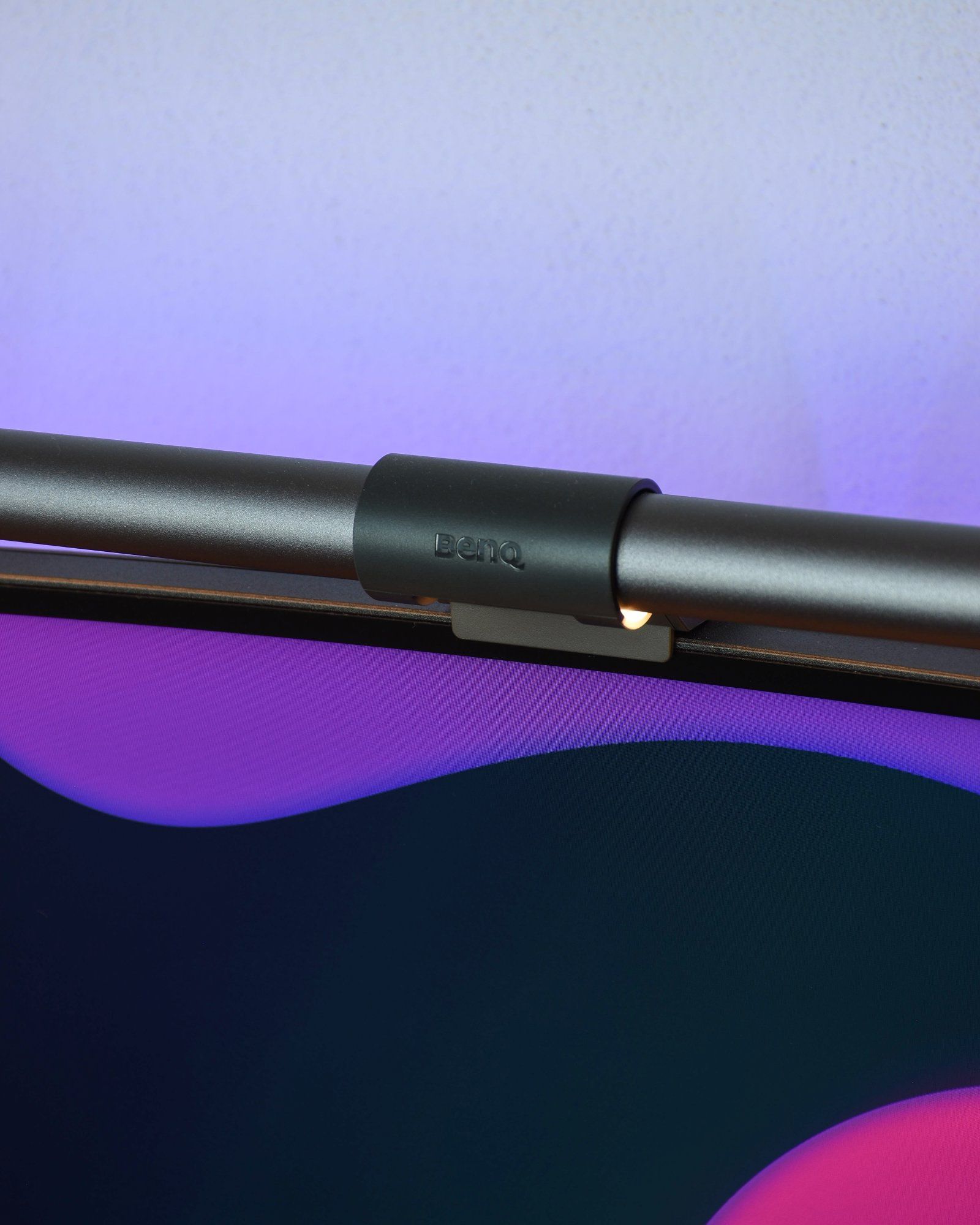 A close-up shot of a BenQ Halo screenbar