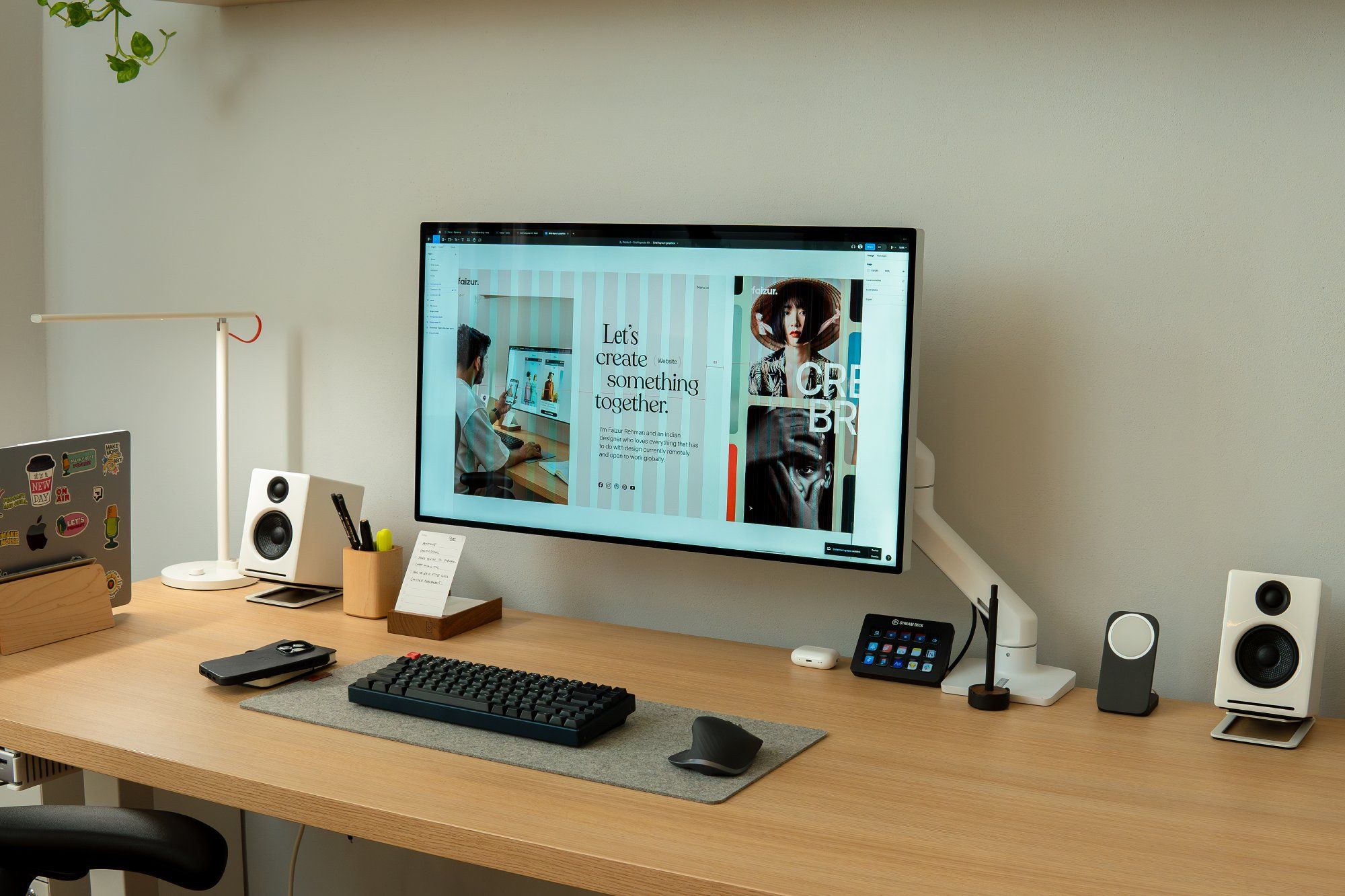 A custom standing desk setup