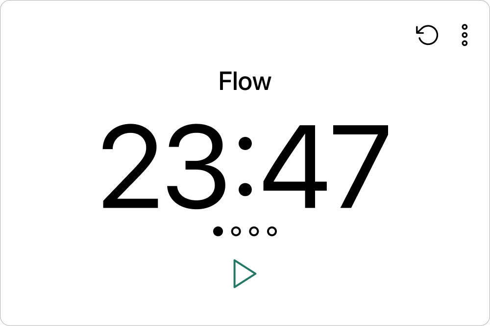 A screenshot of the Flow time management app