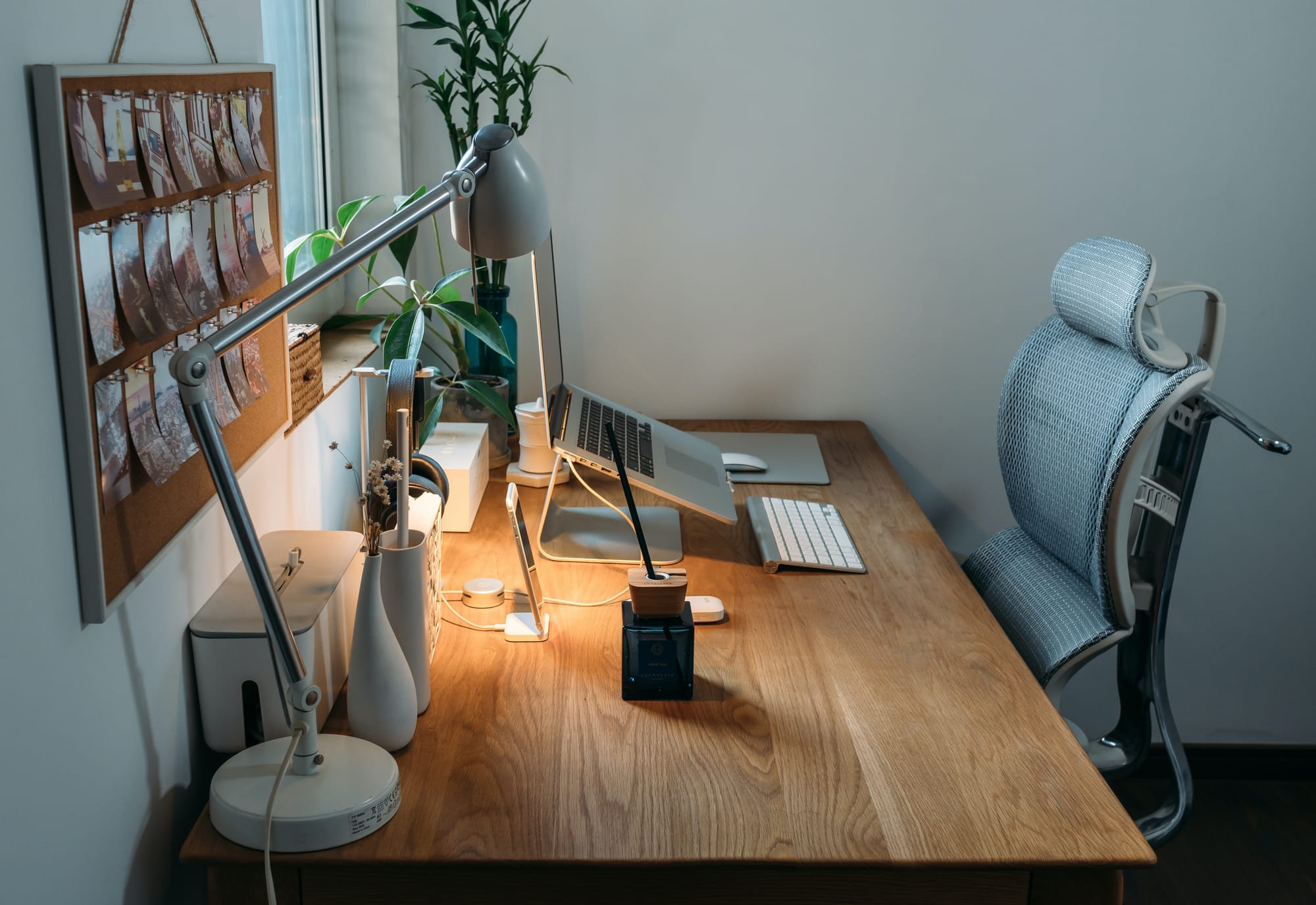 A Japandi home office