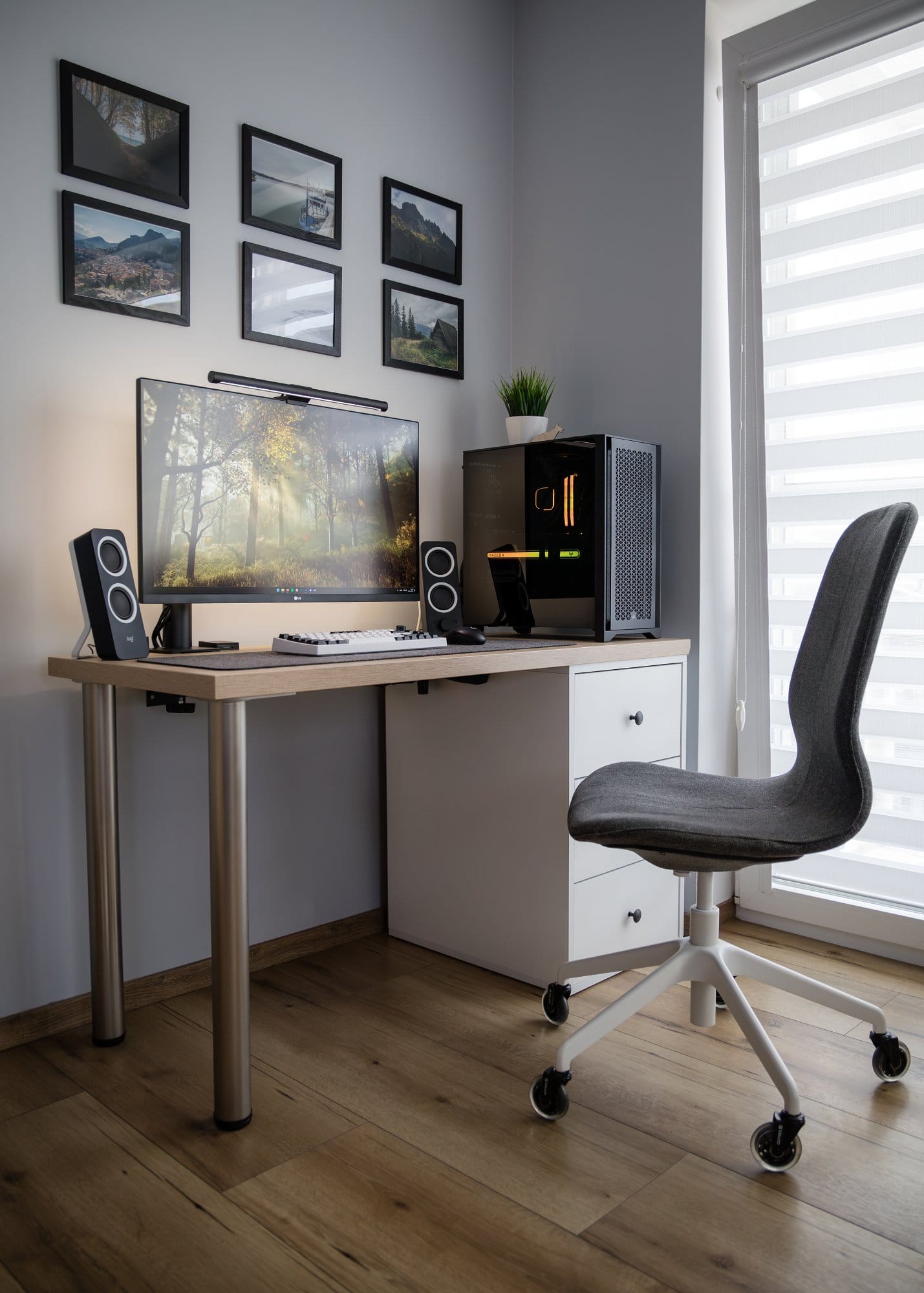 Photographer Desk Setup with a Custom PC in Wroclaw, Poland