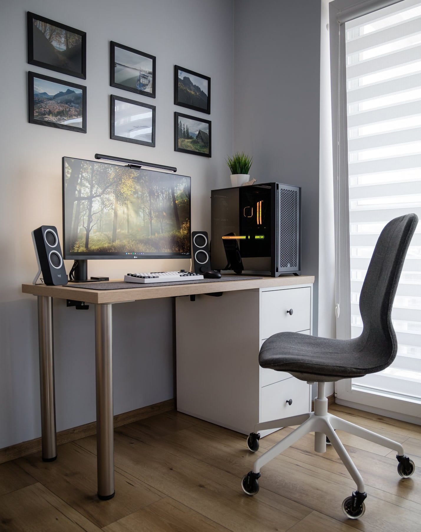 Photographer Desk Setup with a Custom PC in Wroclaw, Poland