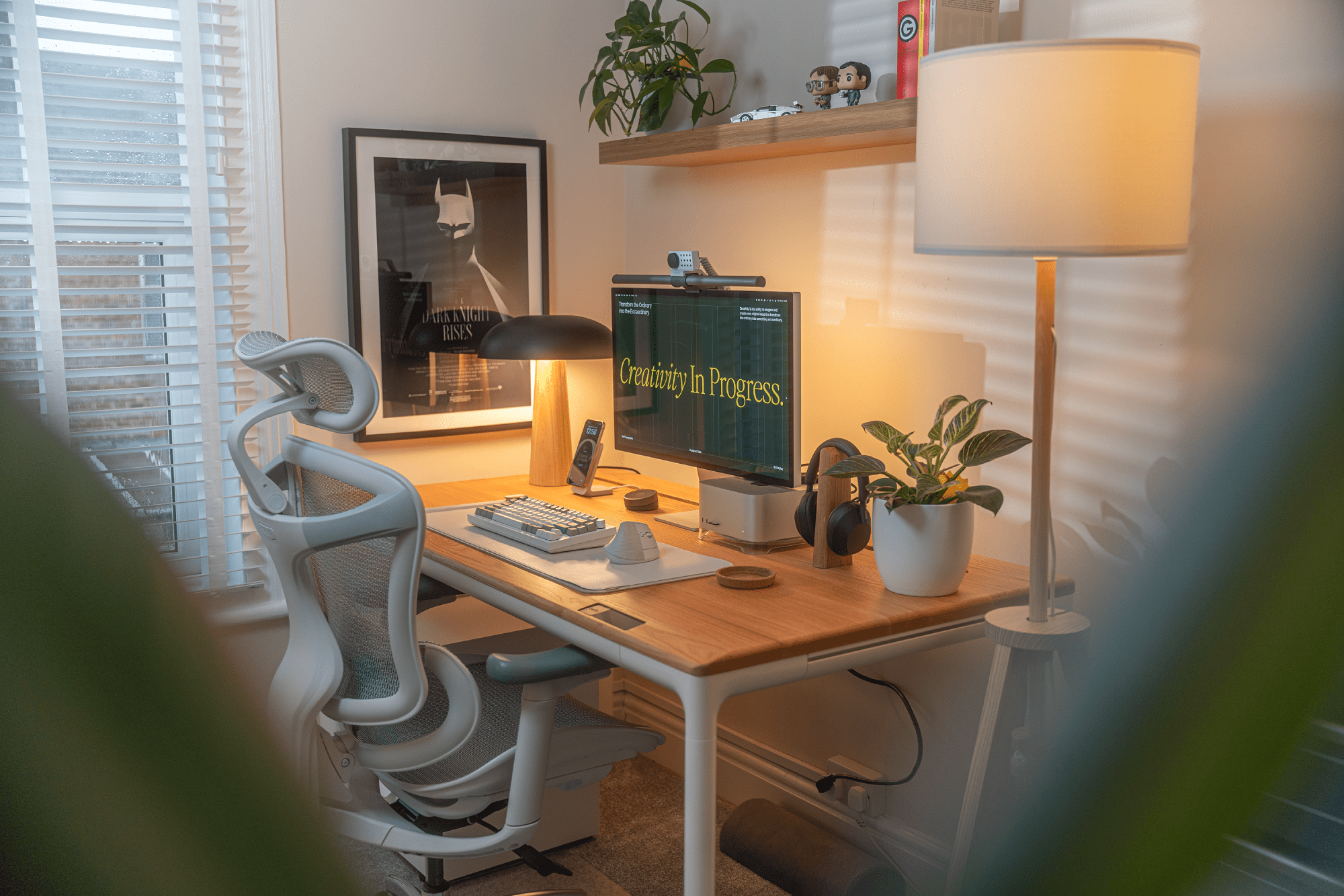 Warm and Cosy Setup of a Content Creator in the UK