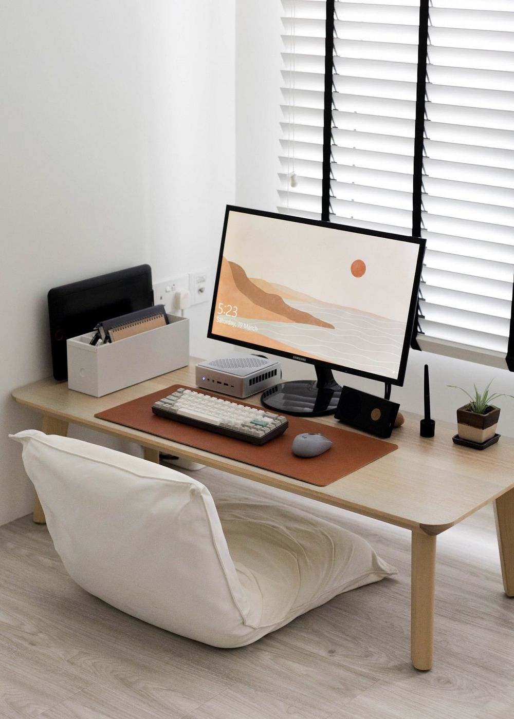 Floor Chair & Desk Setup for Two by Thoughtworthy Co