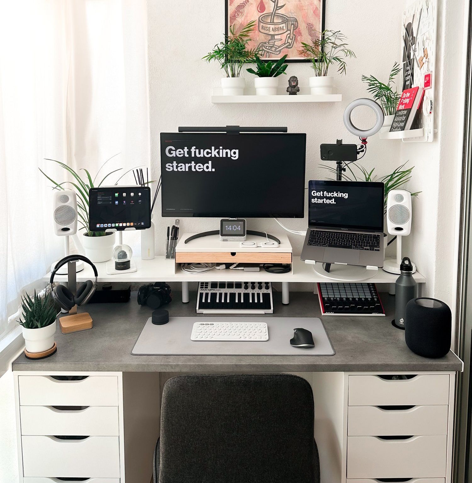 WORK FROM HOME DESK SET UP  aesthetic desk tour, productive workspace, wfh  essentials 