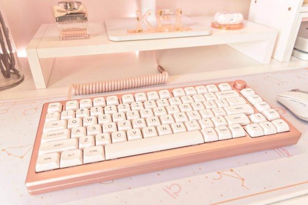 Chic Pink Desk Setup by Kei in the Philippines
