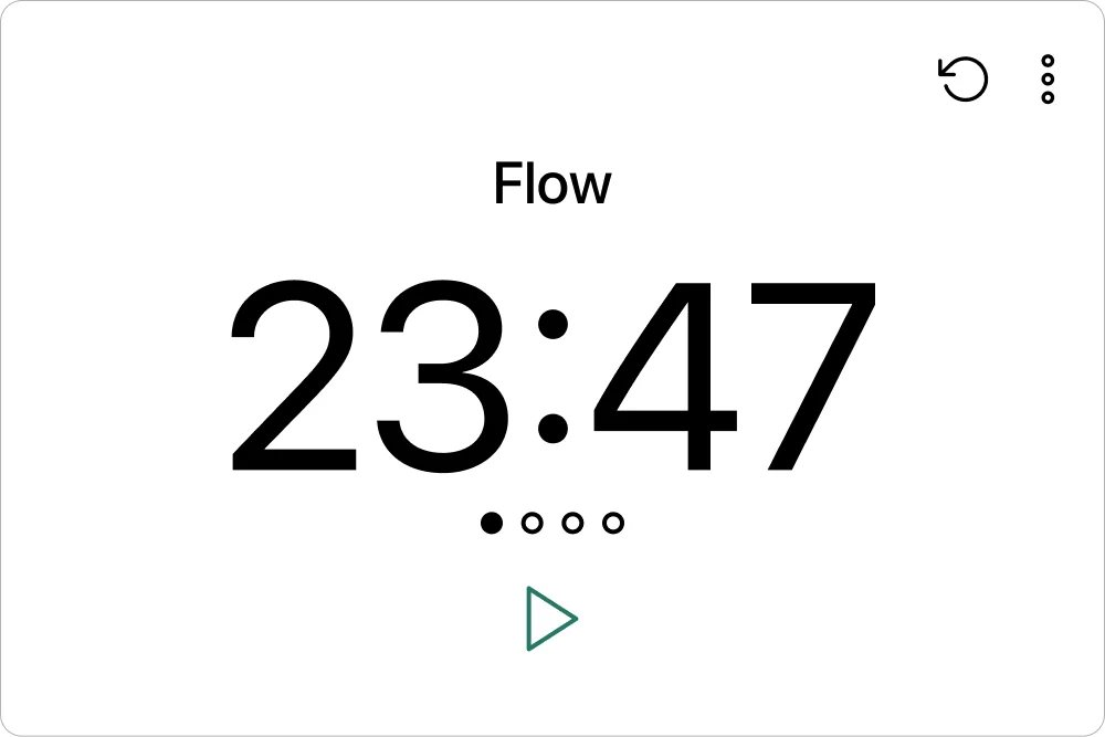 A screenshot of the Flow time management app
