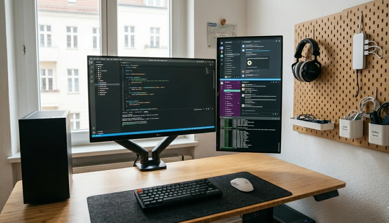 The Dual-Monitor Developer Den