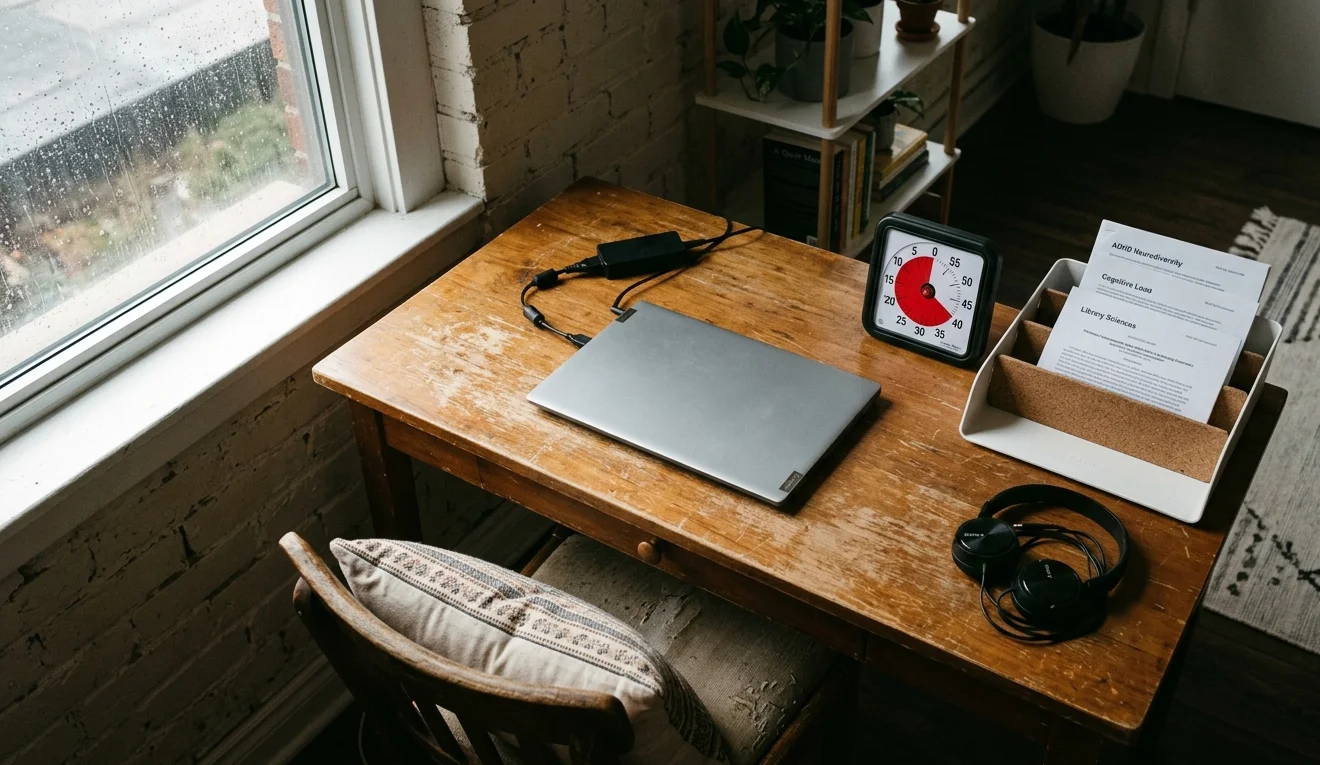The Laptop-Only Library Desk
