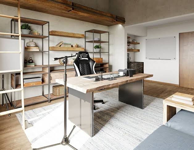 Industrial home office setup