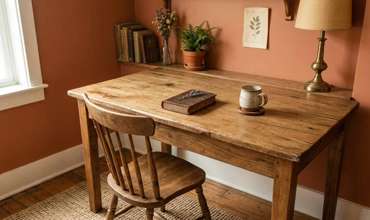 Start With a Desk That Holds the Cottagecore Look