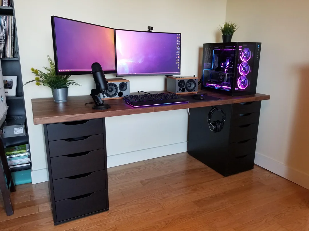 The KARLBY and ALEX IKEA Desk Setup
