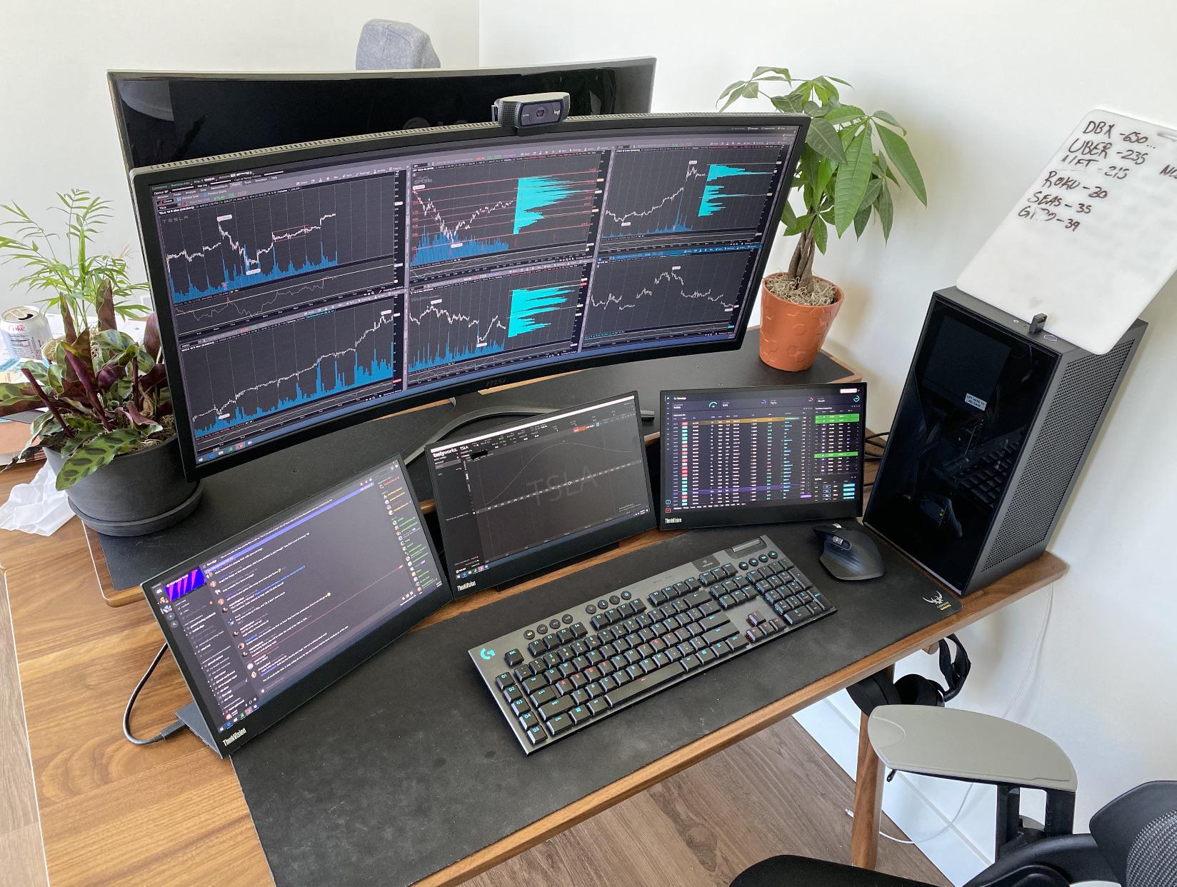 Triple-Monitor Command Center