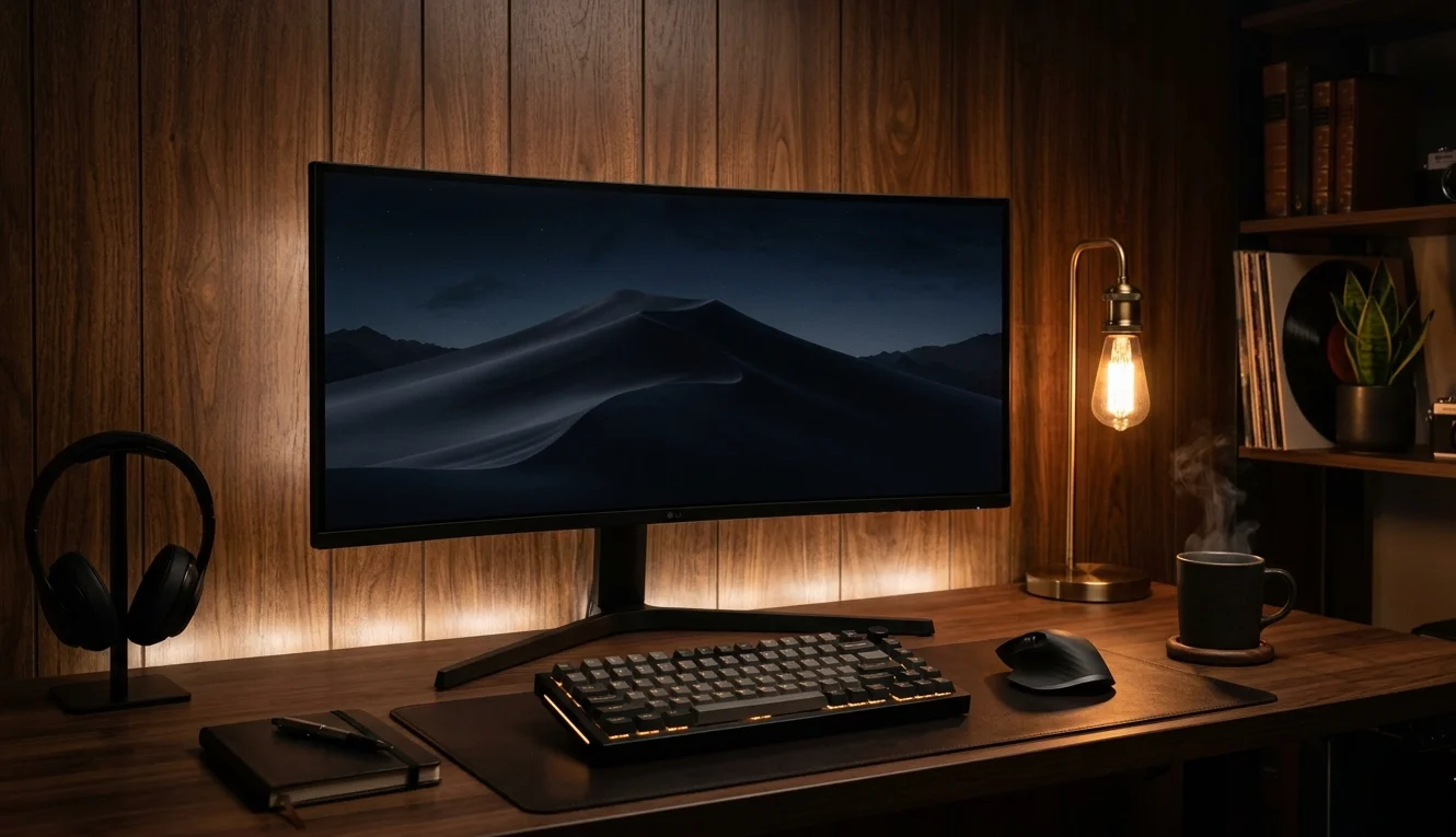 Wood Paneling for the Moody Desk Setup